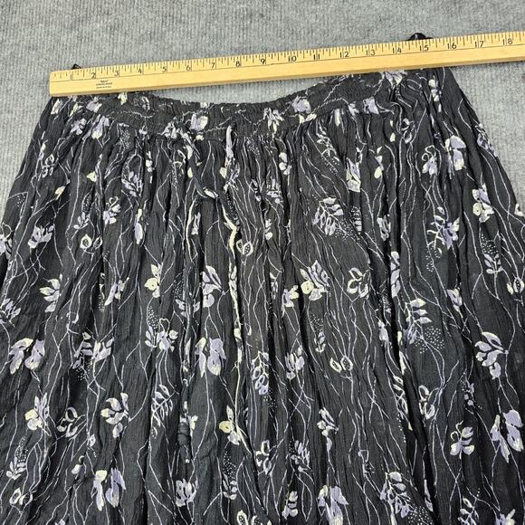 Vintage Unity Casuals Skirt Womens Pull On Cottage Floral Boho Midi Garden Fairy - Picture 4 of 6